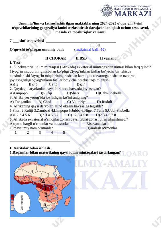 7-sinf geografiya 2-bsb 2-var. @summativ_formativ_baholash — DOCX