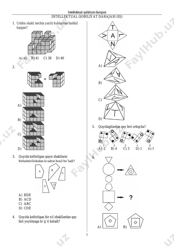 intellektual qobiliyat darajasi (iq) — PDF