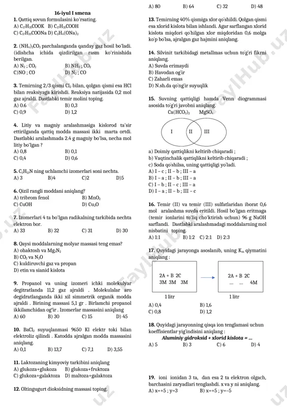 16.07 iyul ximiya — DOCX