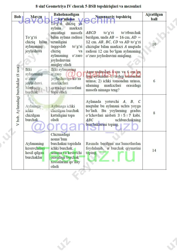 8 sinf geometriya bsb-5 demo — DOCX