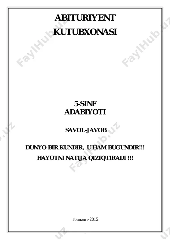 5-sinf savol-javob — PDF