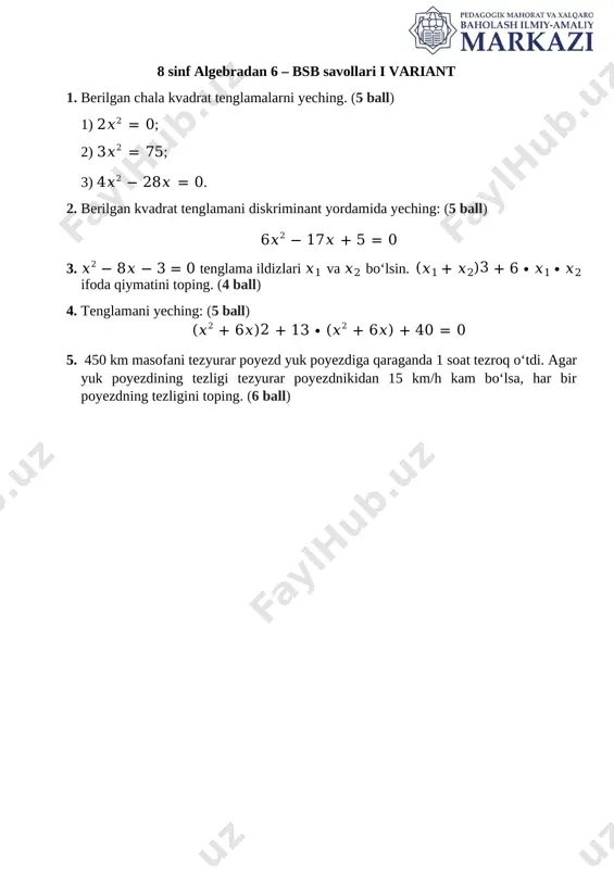 8-sinf algebra 6-bsb 1-var.@chsb_uzb — DOCX