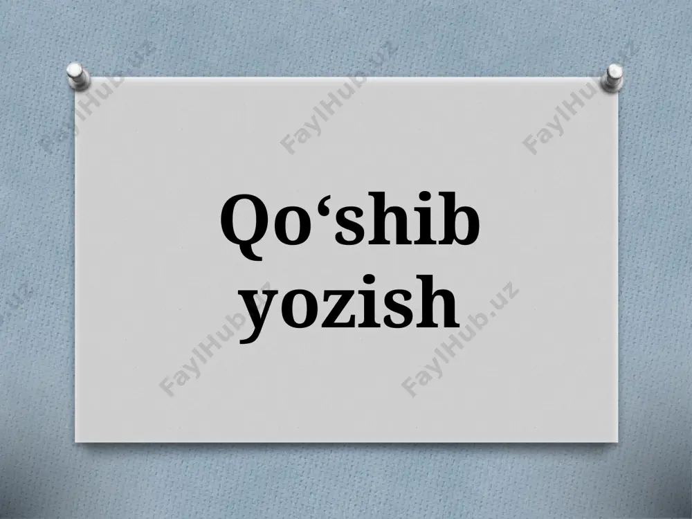 5-sinf. qo‘shib yozish — PPTX