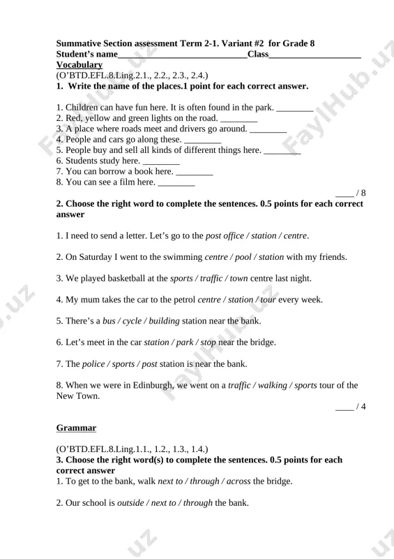 8-sinf ingliz tili bsb-3 2-var. @summativ_formativ_baholash — DOCX