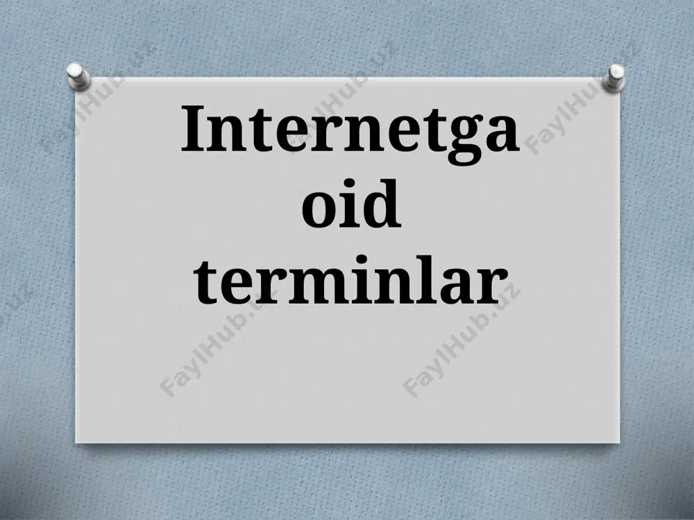5-sinf. internetga oid terminlar — PPTX
