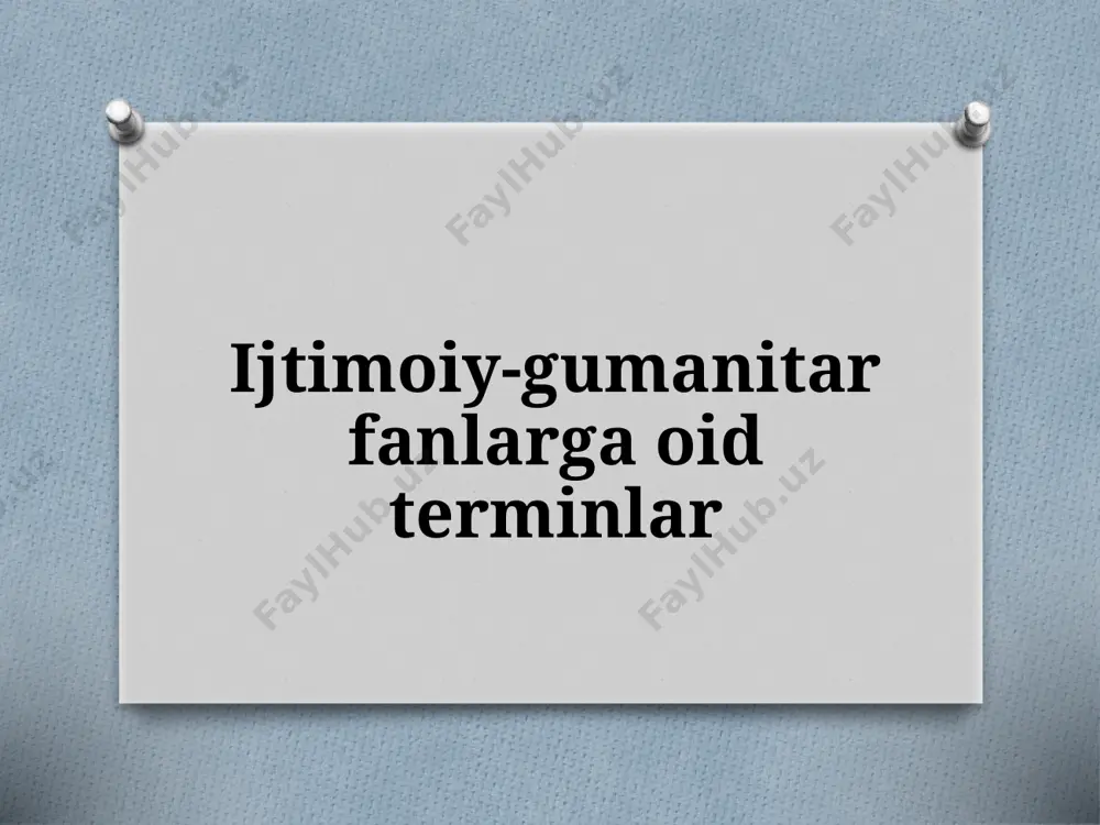 5-sinf. ijtimoiy-gumanitar fanlarga oid terminlar — PPTX