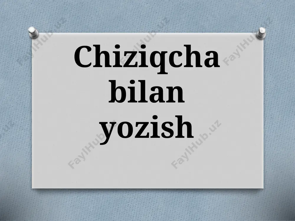 5-sinf. chiziqcha bilan yozish — PPTX