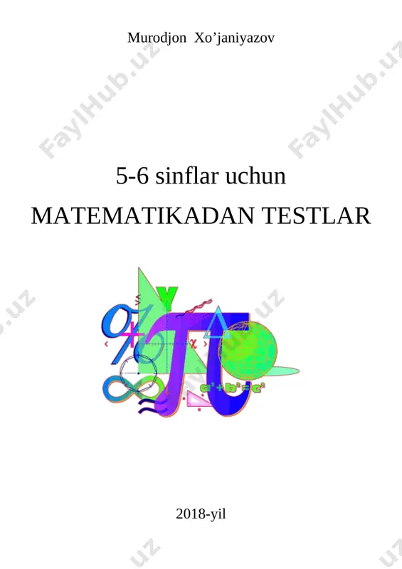 5-6-sinf mavzulashtirilgan test — DOC