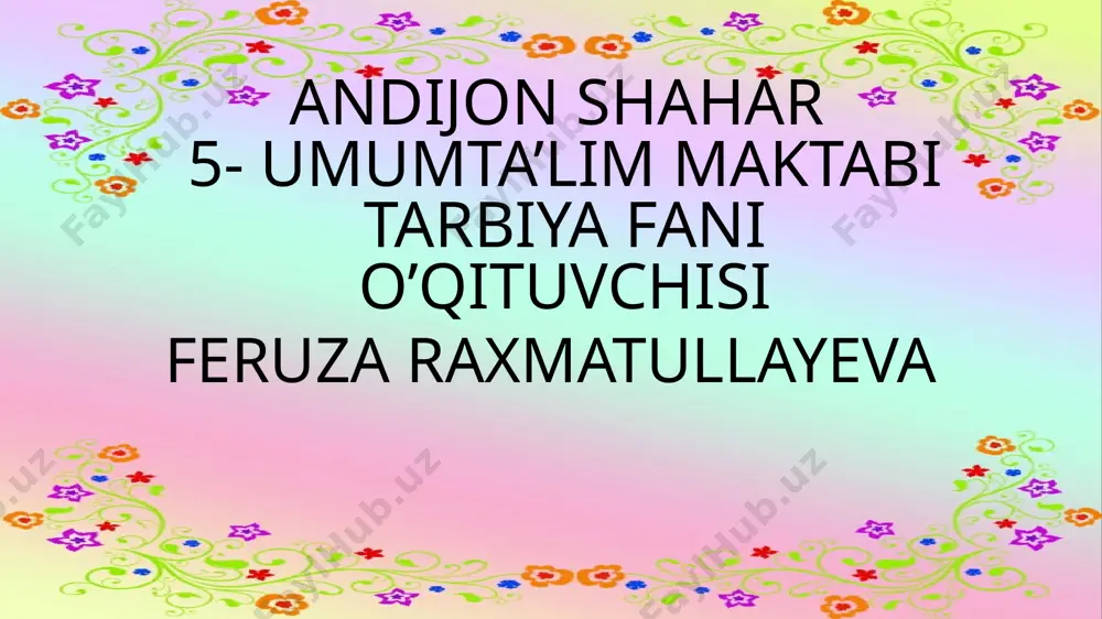 5-s bir - birimizni tushunishni o'rganamiz — PPTX