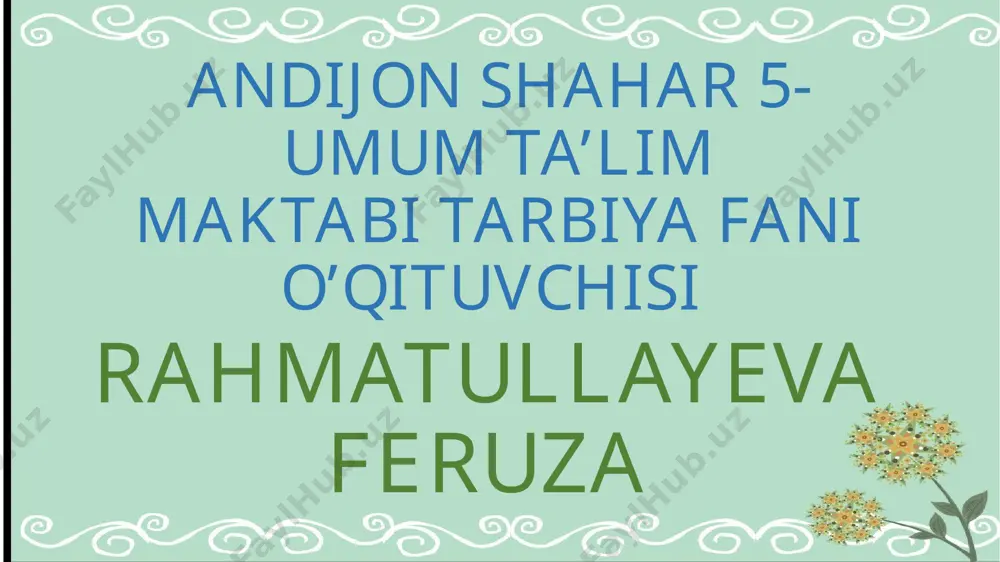 24. 25 gozal tarbiya tamoyillari — PPTX