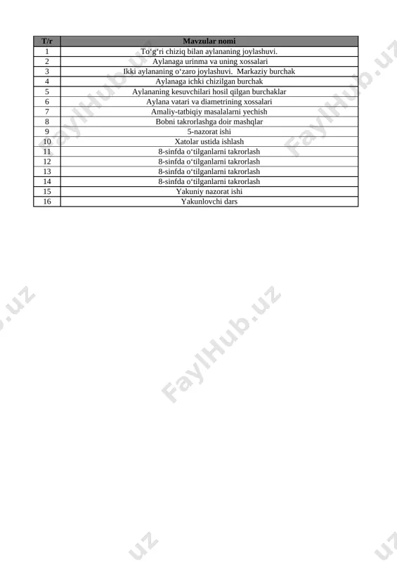 8-sinf geometriya 4-chorak @e_baza_ishreja — XLSX
