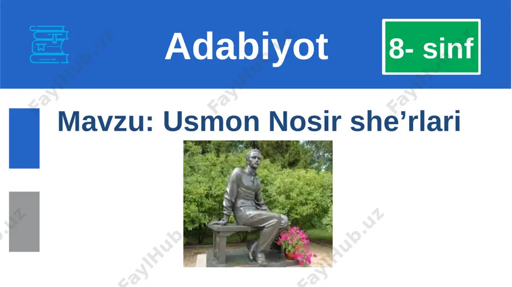 8.usmon nosir she'rlari — PPTX