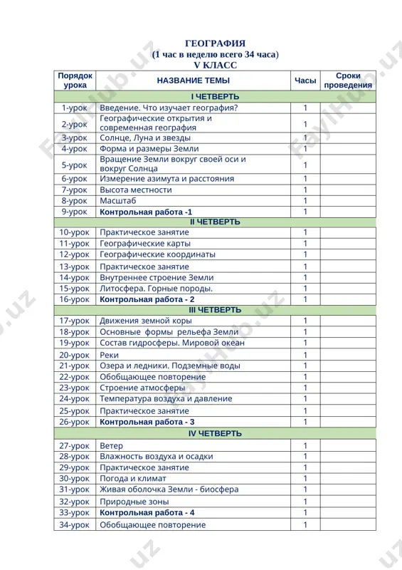 5-klass geografiya 2023-2024 @e_baza_ishreja — DOCX
