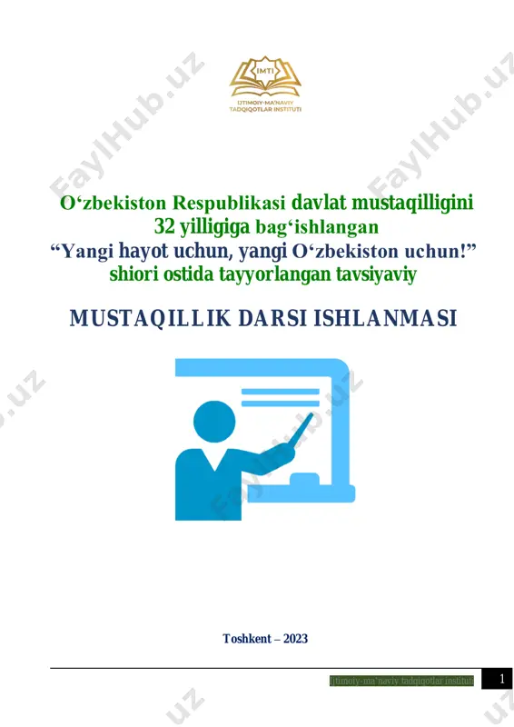 mustaqillik darsi — PDF