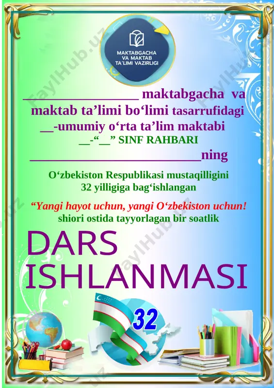 ranglar jilosida - ona diyor 5-8 sinflar — DOCX