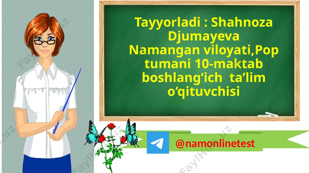 29-dars shahnoza 4- sinf matematika — PPTX