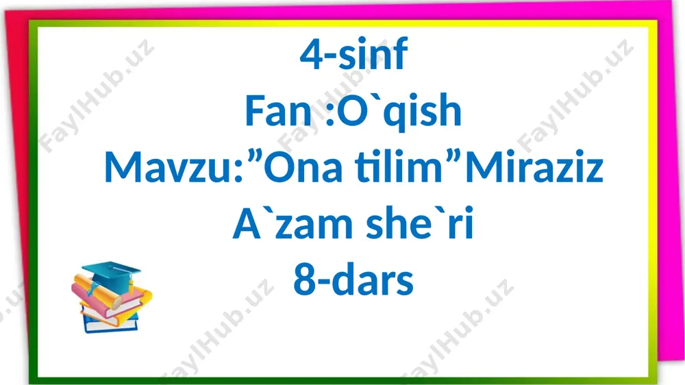 4-s.o`qish.ona tilim.8-dars — PPTX
