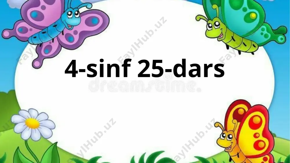 4-sinf 25-dars — PPTX