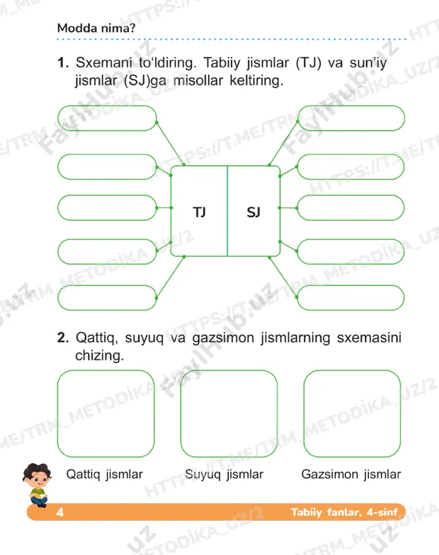 tabiiy fanlar 4 sinf daftar 4-15 bet — PDF