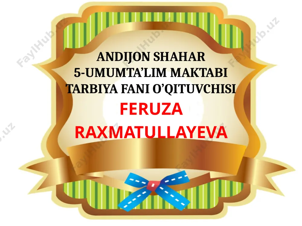 6.14 rostgo'ylik va halollik — PPTX