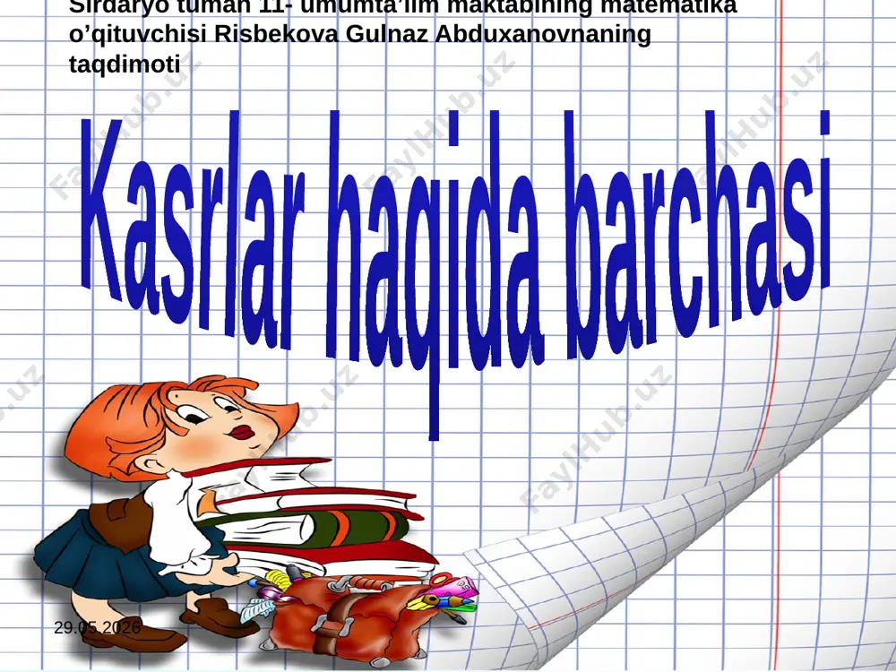 6 sinf qism haqida gulnoz — PPTX