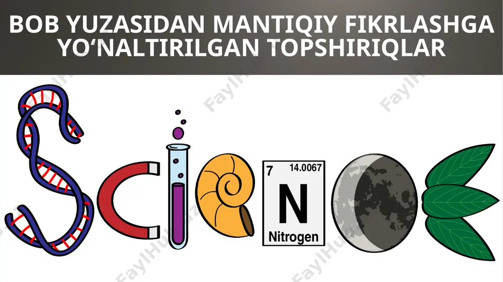 6-sinf. sciens. bob yuzasidan mantiqiy — PPTX