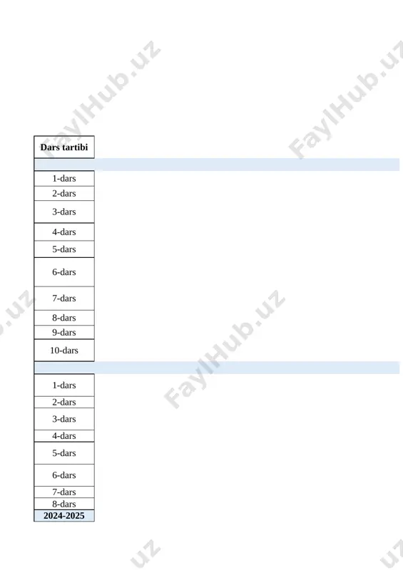 texnologiya 9-sinf td — XLSX