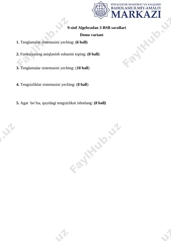 9_sinf_algebra_bsb_3_demo_2_chorak_@summativ_formativ_baholash — DOCX
