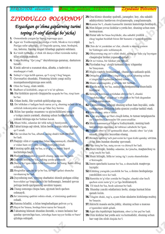 ergashgan qo‘shma gaplar.afrosiyob — PDF