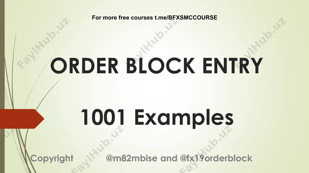 order block entry 1001 examples — PDF