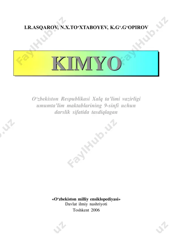 9 sinf kimyo darslik — PDF