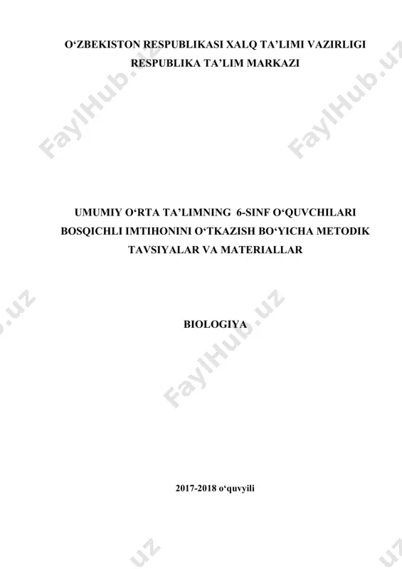 6 sinf imtixon biletlari — PDF