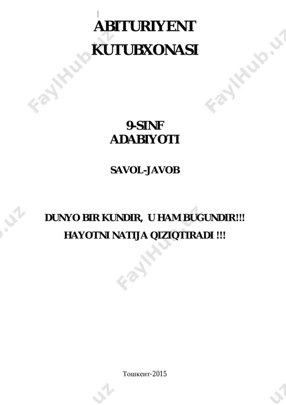 9-sinf savol-javob — PDF