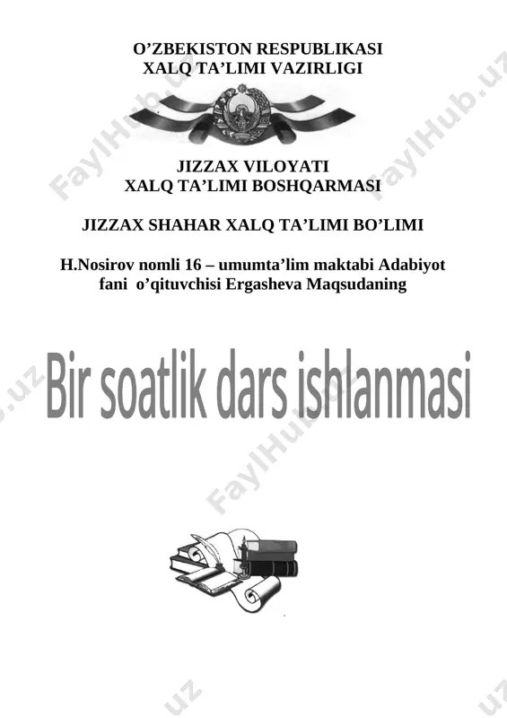 dars ishlanma — DOCX