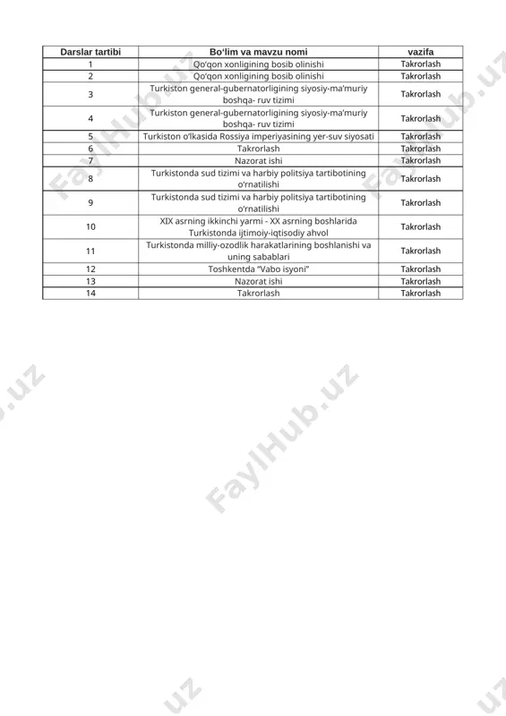9-sinf uzb tarix 2-ch @ishrejakundalikcom — XLSX