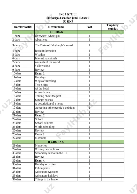 9-sinf ingliz tili — PDF