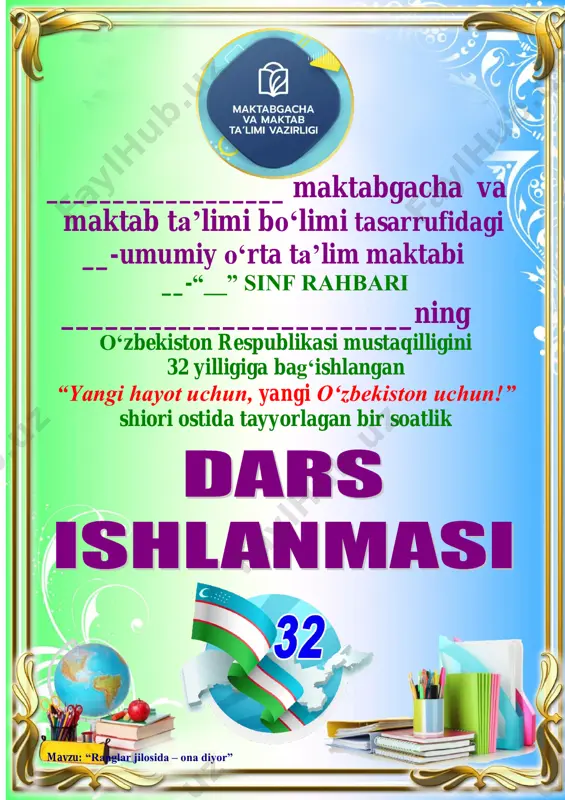 ranglar jilosida - ona diyor 9-11 sinflar — PDF