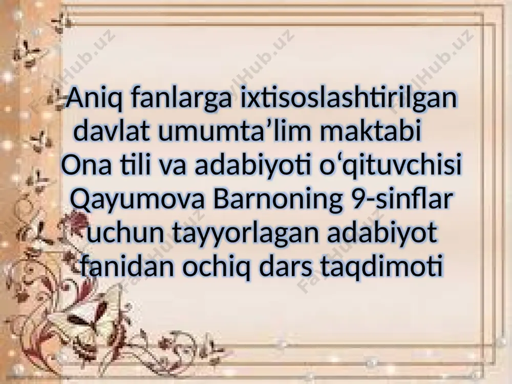 slayd farhod va shirin — PPTX