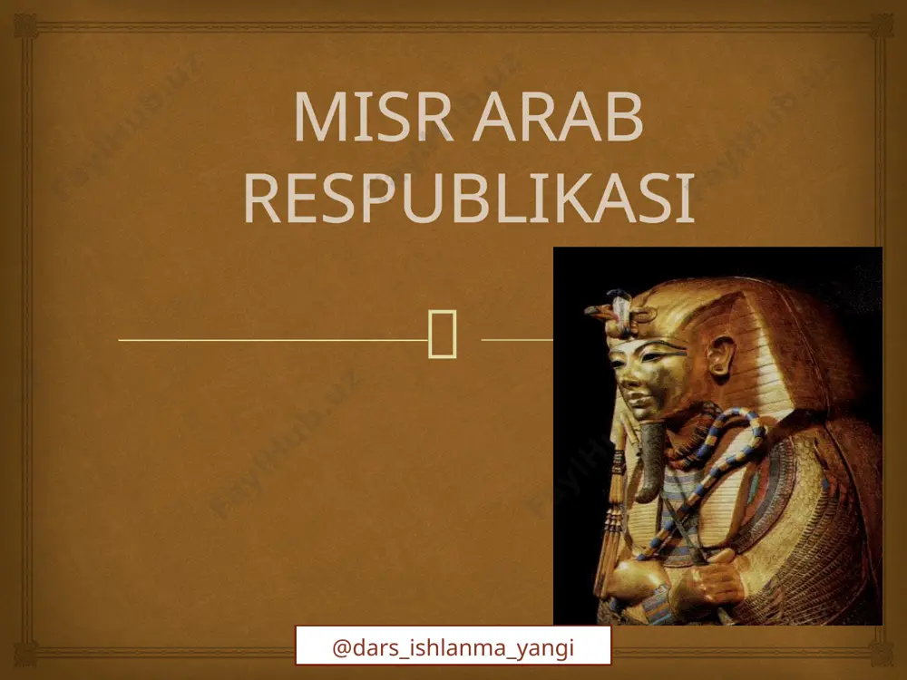 9-sinf geografiya 45.misr arab respublikasi 1+ — PPTX