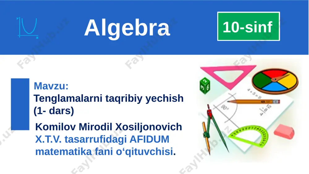 tenglamalarni taqribiy yechish — PPTX