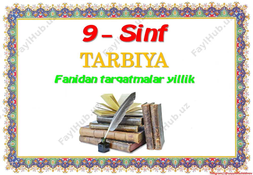 9_sinf_tarbiya_fanidan_tarqatmalar_yillik_2022_2023_o'quv_yili — PDF