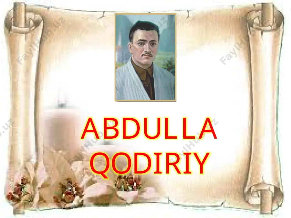 9. abdulla qodiriy. o`tkan kunlar — PPTX