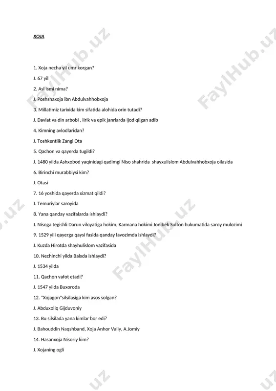 xoja, ogahiy, ch.aytmatov — DOCX