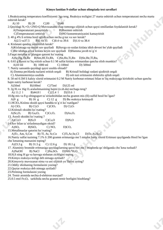 9-10-11-sinf-olimpiada-kimyo — DOCX