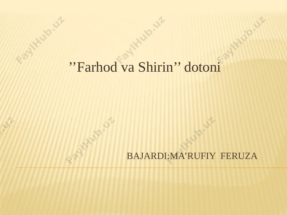 farhod va shirin — PPTX