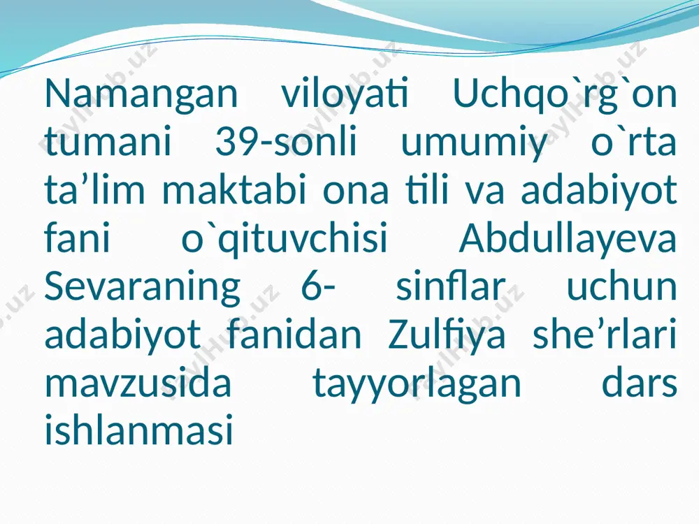 zulfiya she'rlari — PPTX