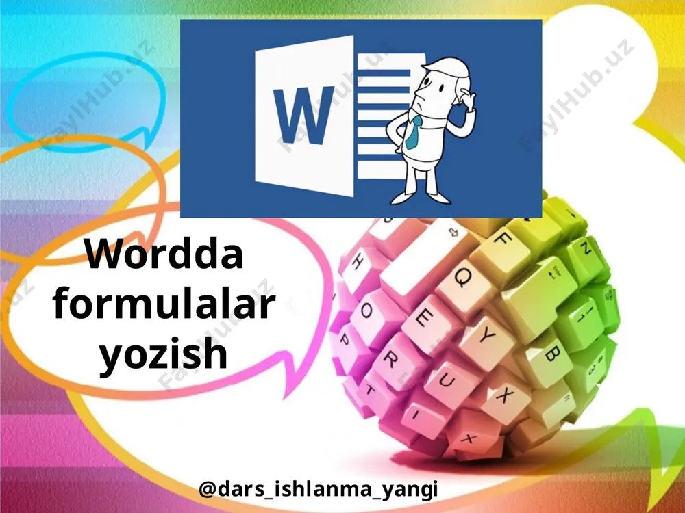6-sinf informatika 29.wordda formulalar yozish 2+ — PPTX