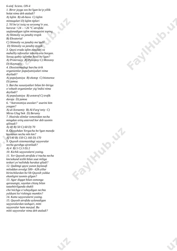6-sinf. sciens. on-4 — DOCX
