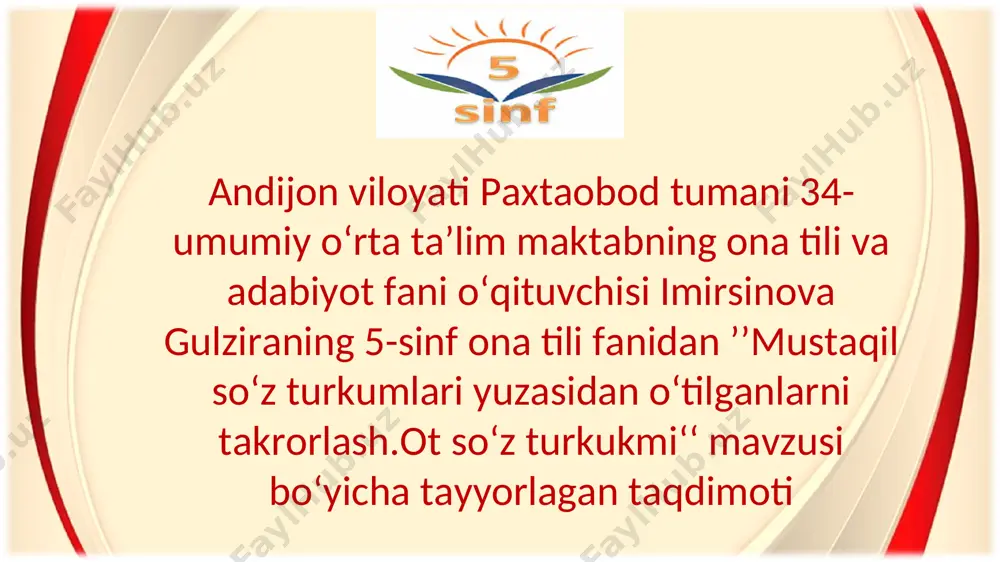 ot so‘z turkumi — PPT