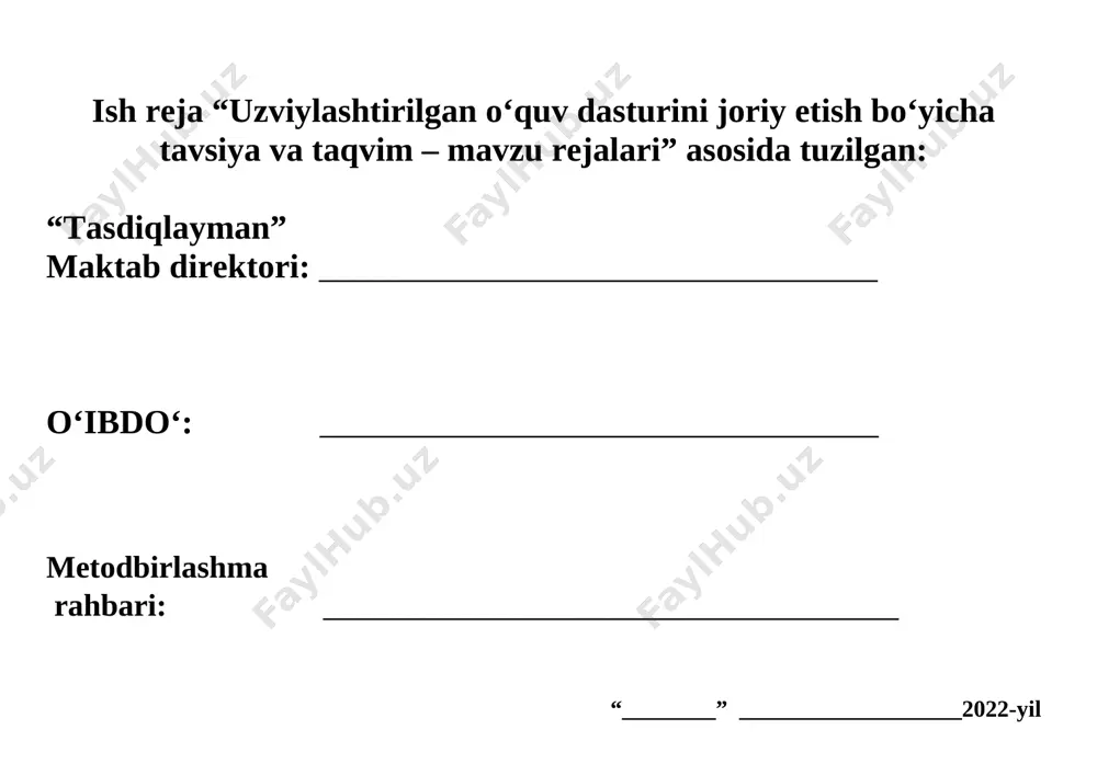 5-6-7-8-9-10-11-sinf tarix fanidan ish reja 2022-yil — DOC